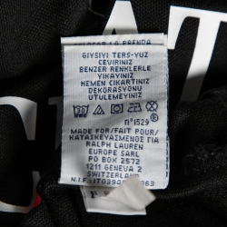 Pre Owned Polo Ralph Lauren Black Cotton Black Printed Polo T-Shirt S