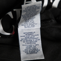 Pre Owned Polo Ralph Lauren Black Cotton Black Printed Polo T-Shirt S