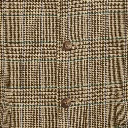 Pre Owned Polo Ralph Lauren Beige Houndstooth Silk Jacket XL