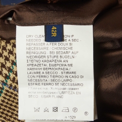 Pre Owned Polo Ralph Lauren Beige Houndstooth Silk Jacket XL