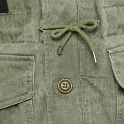 مملوكة مسبقًا Polo Ralph Lauren Green Applique Cotton Field Jacket S