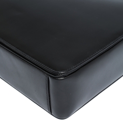 Pre Owned Porsche Design Black Leather Cervo 2.0 Laptop Messenger Bag