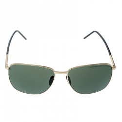 Porsche Design Satin Gold/Green P'8630 Square Sunglasses 