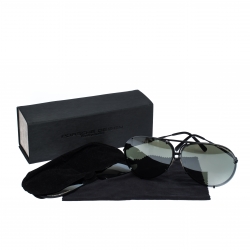 Pre Owned Porsche Design Black P'8478 Aviator Sunglasses