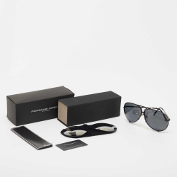 Pre Owned Porsche Design Black P8478 Aviator Sunglasses
