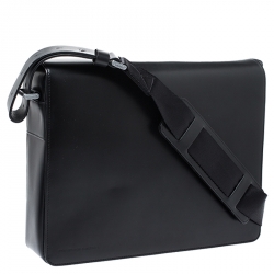 Porsche Design Black Leather Cervo 2.0 Laptop Messenger Bag
