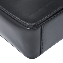 Porsche Design Black Leather Cervo 2.0 Laptop Messenger Bag