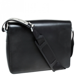 Porche Design Black Leather Messenger Bag
