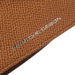 Pre Owned Porsche Design Brown Leather Bifold Wallet