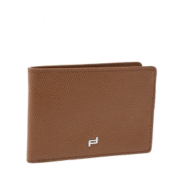 Pre Owned Porsche Design Brown Leather Bifold Wallet