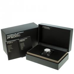 Porsche Design White Stainless Steel Flat Six P'6300 Men's Wristwatch 44 mm