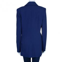 Prabal Gurung Navy Tuxedo Wrap Jacket L