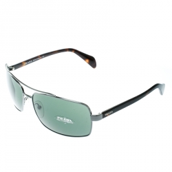 Prada Grey SPR 55Q Rectangle Aviator Sunglasses