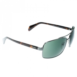 Prada Grey SPR 55Q Rectangle Aviator Sunglasses