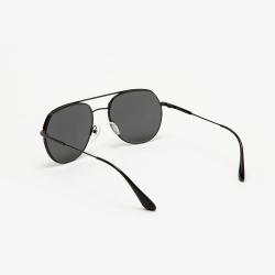 Pre Owned Prada Black Aviator Sunglasses