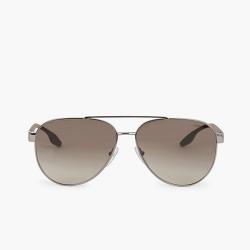 Pre Owned Prada Black Aviator Sunglasses