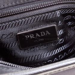 Pre Owned Prada Navy Blue Nylon Messenger Bag