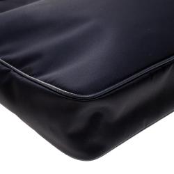 Pre Owned Prada Navy Blue Nylon Messenger Bag