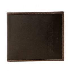 Prada Brown Nylon Bifold Wallet