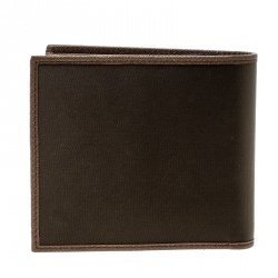 Prada Brown Nylon Bifold Wallet