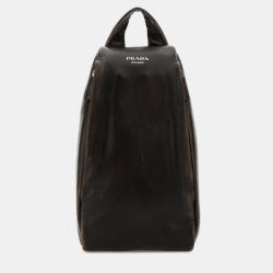 Pre Owned Prada Nappa Leather Backpack Moro Dark Brown Bag