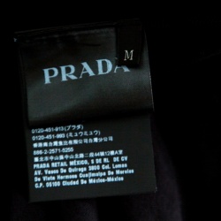 Pre Owned Prada Black Pocket and Shoulder Patch Detail Cotton T-Shirt M