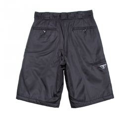Prada Black Nylon Gabardine Bermuda Shorts M