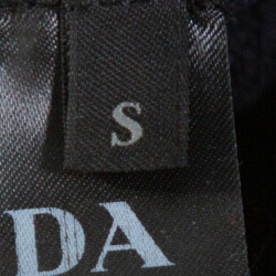 Pre Owned Prada Navy Blue Cotton Hooded Sweatshirt S