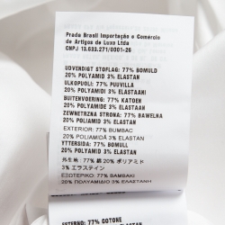 Pre Owned Prada White Cotton Stretch Long Sleeve Shirt S