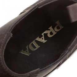 Prada Dark Brown Suede Chelsea Boots Size 40.5