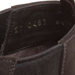 Prada Dark Brown Suede Chelsea Boots Size 40.5