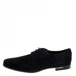 Prada Black Suede Lace Up Derby Size 42.5