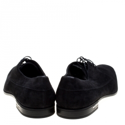 Prada Black Suede Lace Up Derby Size 42.5