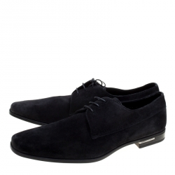 Prada Black Suede Lace Up Derby Size 42.5
