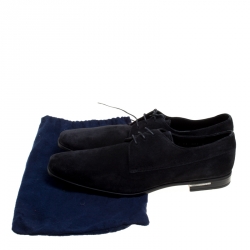 Prada Black Suede Lace Up Derby Size 42.5