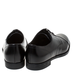 Prada Black Leather Oxfords Size 41.5