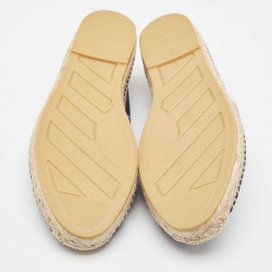 Prada Blue Canvas Slip On Espadrilles Size 41