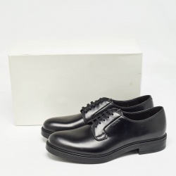 Prada Black Leather Lace Up Oxford Size 42