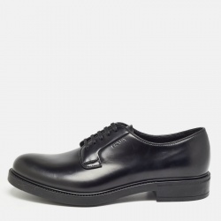 Prada Black Leather Lace Up Oxford Size 42