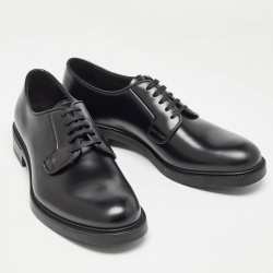 Prada Black Leather Lace Up Oxford Size 42