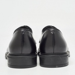 Prada Black Leather Lace Up Oxford Size 42