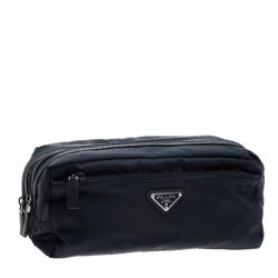Prada Navy Blue Nylon Pouch