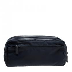 Prada Navy Blue Nylon Pouch