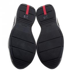 Prada Sport Black Leather And Nylon Sneakers Size 42