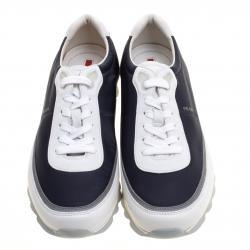 Pre Owned Prada Sport Tricolor Fabric and Leather Low Top Sneakers Size 41.5