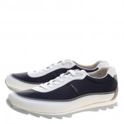 Pre Owned Prada Sport Tricolor Fabric and Leather Low Top Sneakers Size 41.5