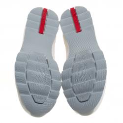 Pre Owned Prada Sport Tricolor Fabric and Leather Low Top Sneakers Size 41.5