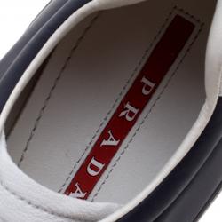 Pre Owned Prada Sport Tricolor Fabric and Leather Low Top Sneakers Size 41.5