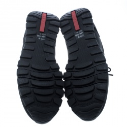 Pre Owned Prada Sport Black Canvas Lace Up Sneakers Size 42