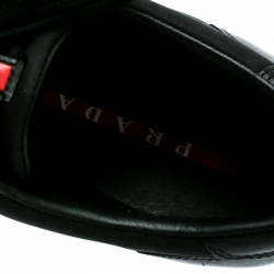 Pre Owned Prada Sport Black Fabric And Leather Sneakers Size 42